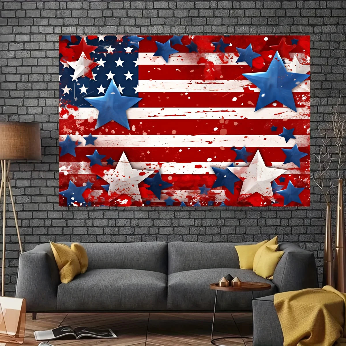 American flag July 4th background cloth,Patriotic Independence Day party photo background,Patriotic National Day banner