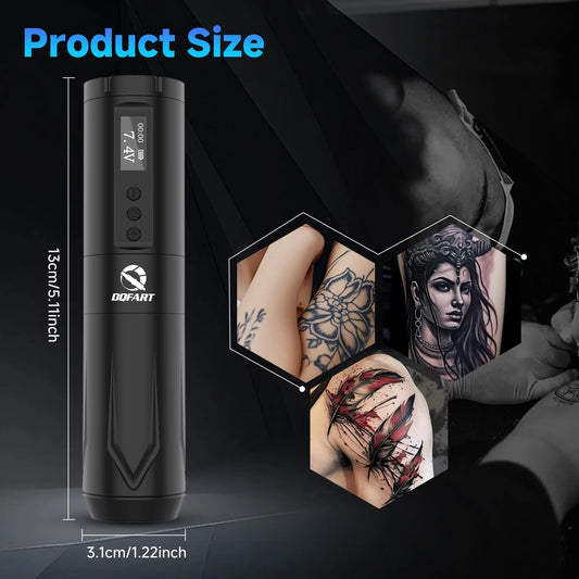 DQFART Wireless Tattoo Pen For Permanent Makeup Tattoo Machine for Professional Tattoo Artists Tattoo Accessories