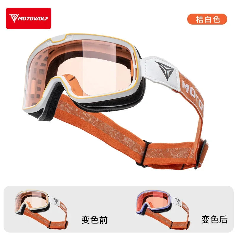 Motowolf Motocross Goggles Photochromic Windproof UV Protection Riding Glasses Men Women Outdoor Motorcycle Dustproof Eyewear