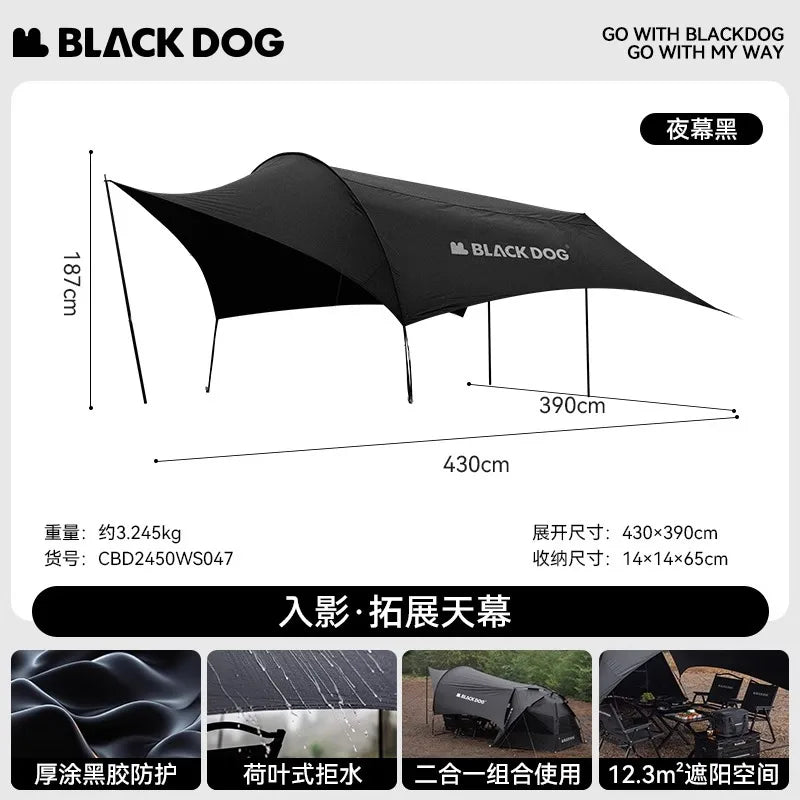 Naturehike BLACKDOG Camping Automatic Tent Waterproof Sun Shelter Beach for 2-3 People Outdoor Travel Picnic 150D Dome Tent New