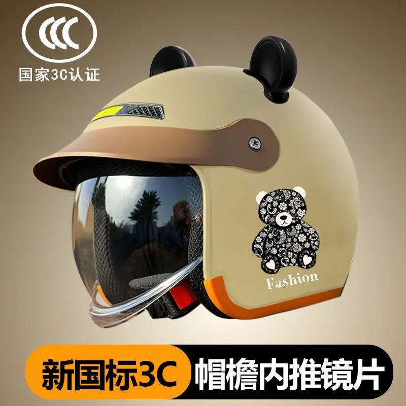 National standard 3C certified winter warm electric vehicle half helmet helmet unisex