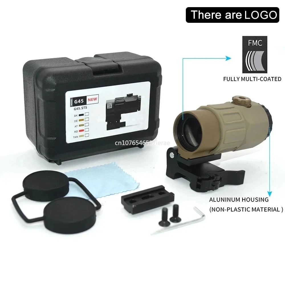 Hot Sale 558 Holographic Collimator Red Dot Sight G43/G33 3X G45 5X Magnifier Airsoft Hunting Gear W/20mm Rail Mounts & QD Lever