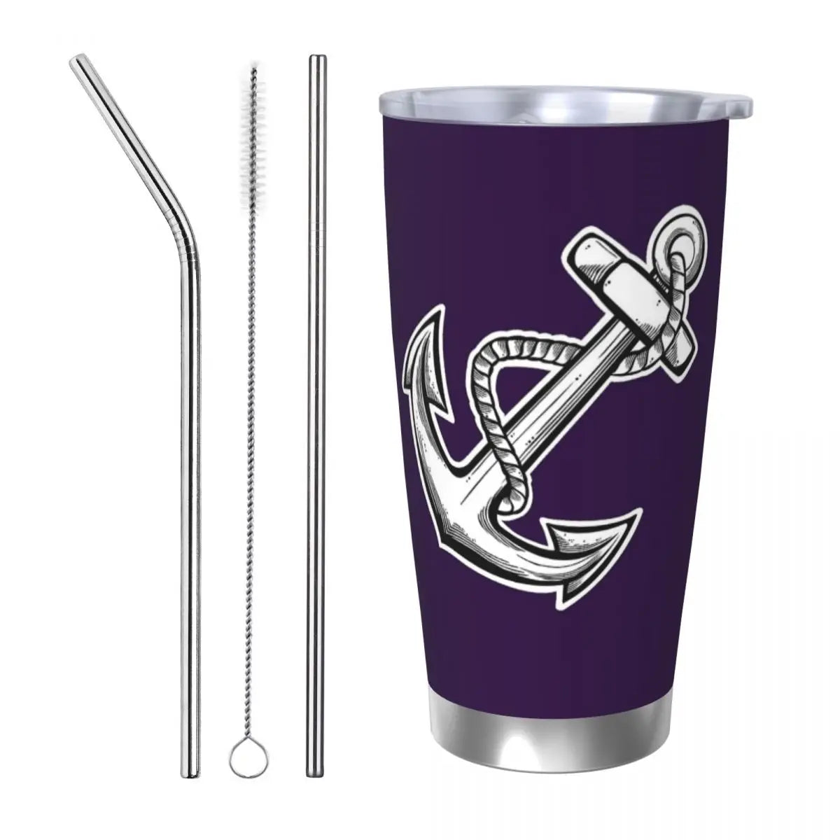 Fremantle Dockers Anchor Stainless Steel Tumbler Vacuum Insulated Mugs Thermal Cold Cup Straw With Lid 20oz