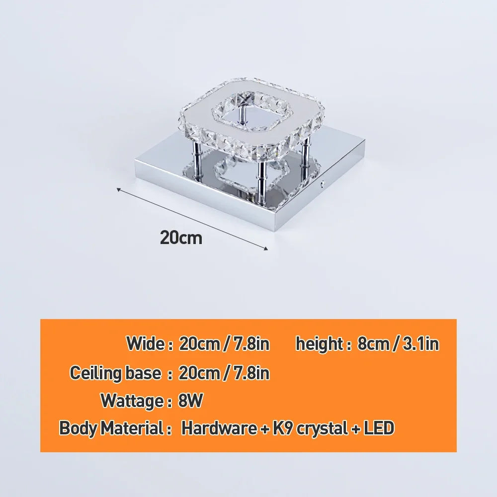Crystal Ceiling Light Modern Crystal Led Chandelier Luxury Pendant Lighting Home Decor Lamp Living Room Indoor Fixture Bedroom