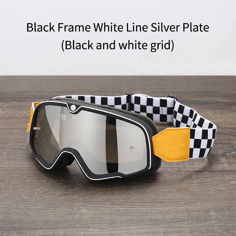 NEWEST Motorcycle Retro Goggles Skiing Glasses Outdoors Motocross Sunglasses Helmet Riding Racing Cafe Racing Mountain Bike ATV