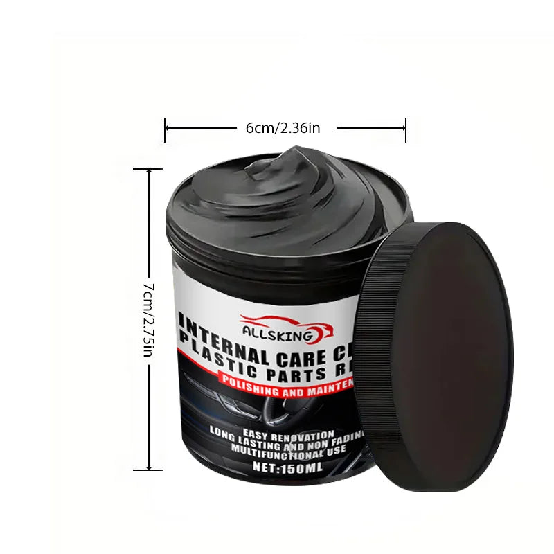 Multi-purpose automotive interior renovation wax plastic parts repair agent, tire protection agent, whitening agent, sponge