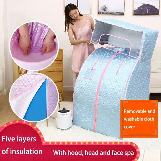 Home Far Infrared Single Sauna Rooms Washable Sweat Steaming Bucket Steam Shower Household Body Spa Sauna Bag Fumigation Machine