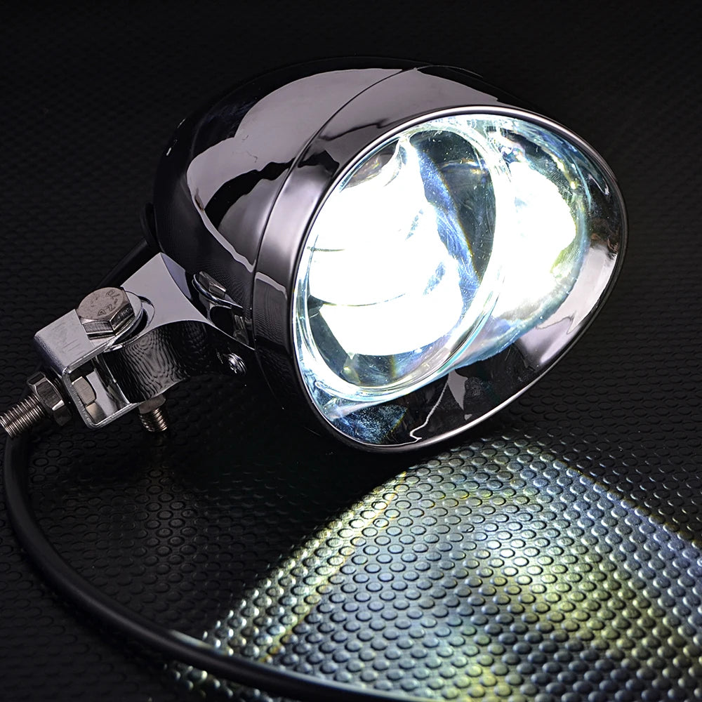 Motorcycle 12V LED front Fog Light For Cruisers Choppers Cafe racers custom application