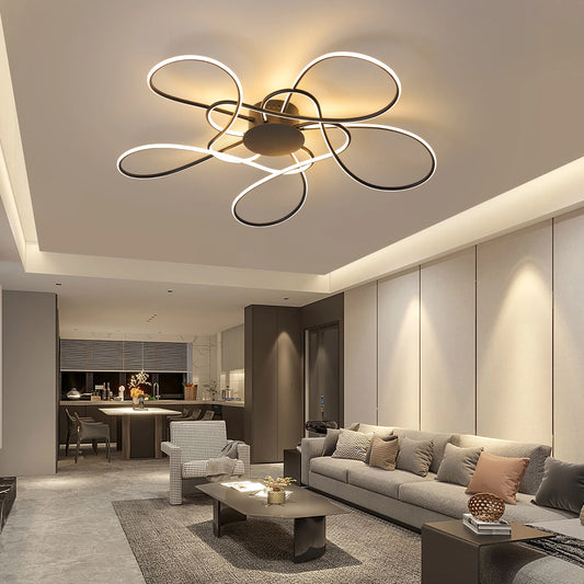 Chrome/Gold Plated Modern LED Chandelier for Living Room Lamp Bedroom Ceiling Chandeliers AC 90-260V Home Deco Light Fixture
