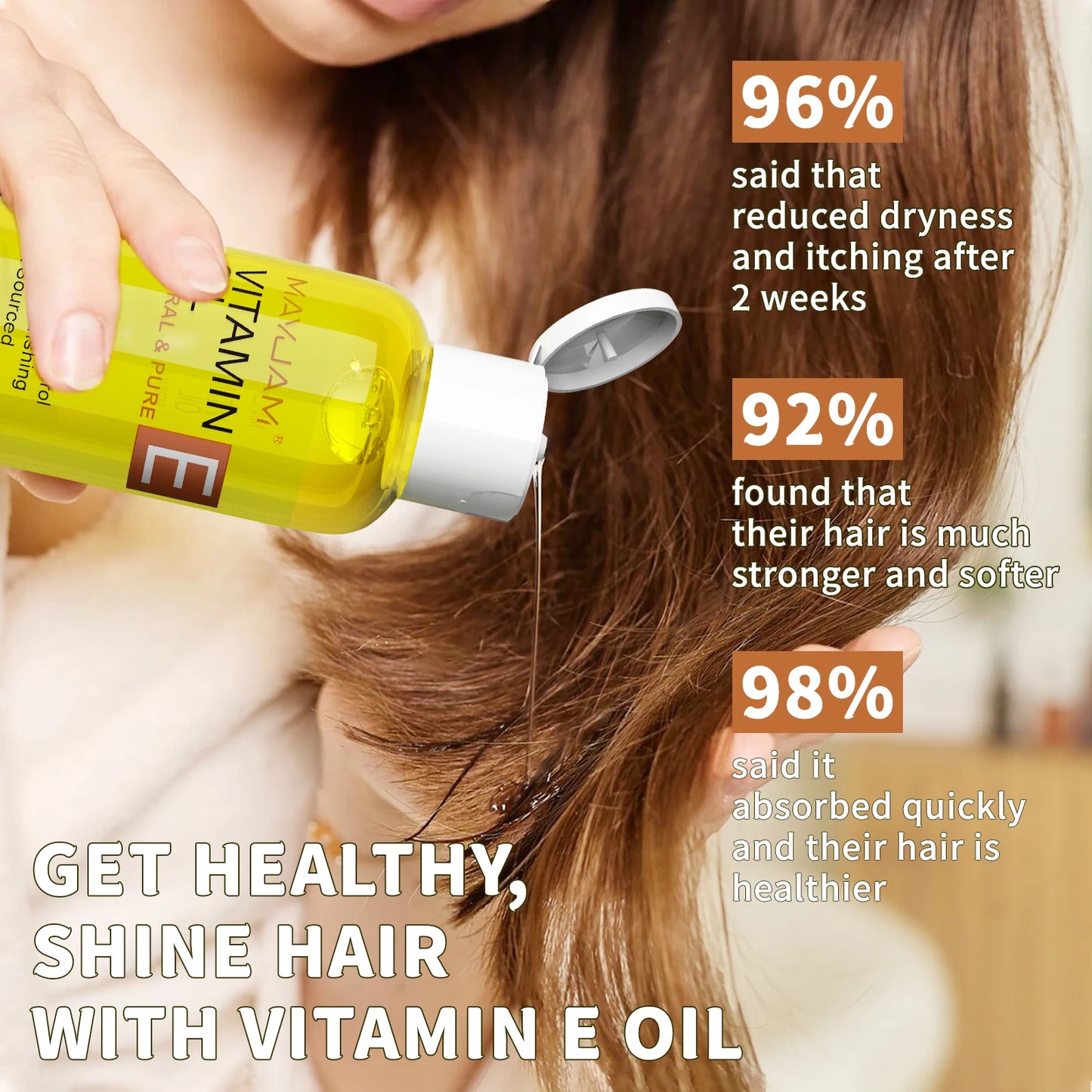 MAYJAM Vitamin E Oil for Face and Skin Nourishing Moisturizing Body Massage Spa Plant Essential Oil 118ml 236ml