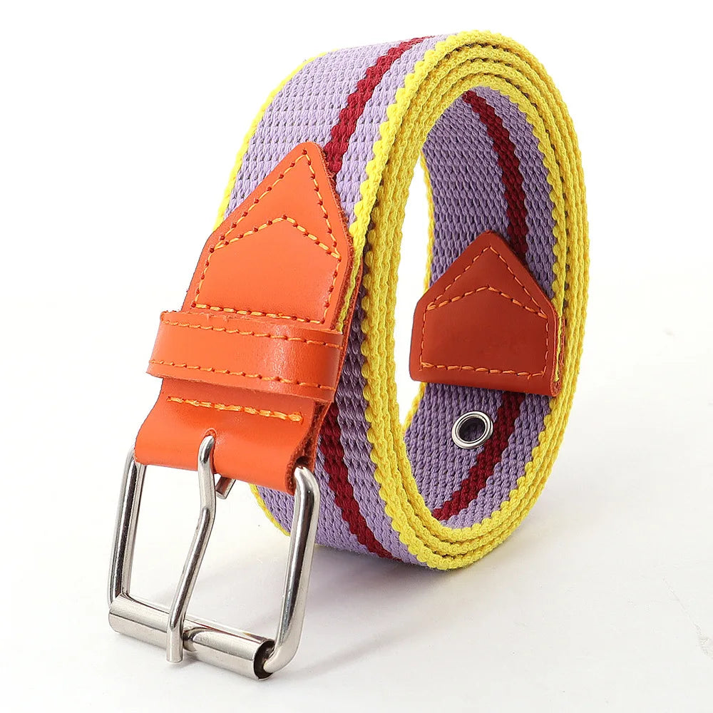 Rainbow Pride Canvas Belt with - Versatile & Stylish for Jeans