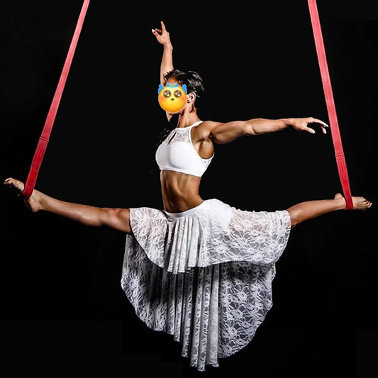 2 Meters suspension rope belt double loop Aerial Loops Aerial Straps Ropes Aerial Acrobatics Body Loop Trap Circus Apparatuses