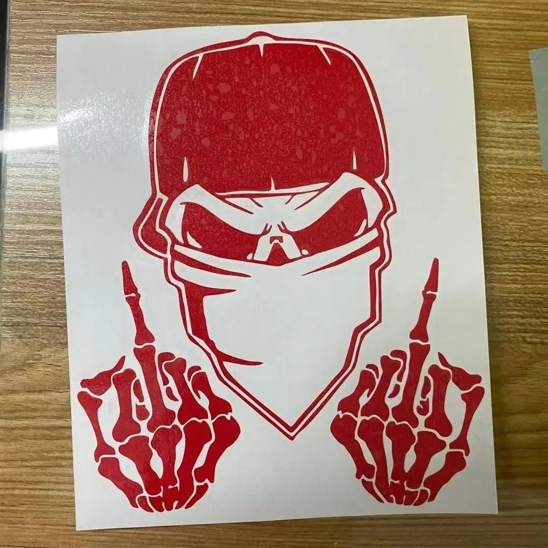 Car Sticker Car Window Decal Truck Outdoor Sticker Skull F U Middle Fingers Wicked Vinyl Decor Decals