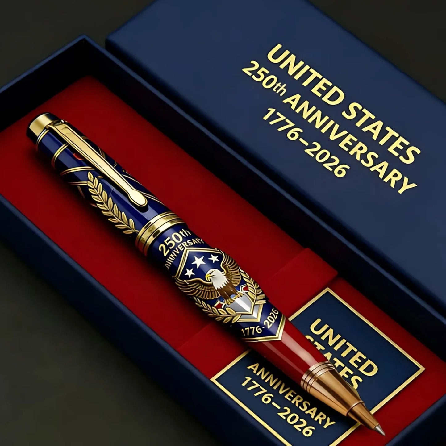 250th Anniversary Commemorative Ballpoint Pen 1776-2026 Collector's Item for Men Lawyers History Enthusiasts