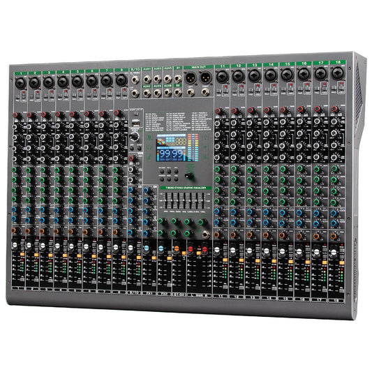 Depusheng Digital Mixer Professional Audio Mixer 18channels with 99bit dps reverb chip Bluetooth USB MP3 for stage bar studio DJ
