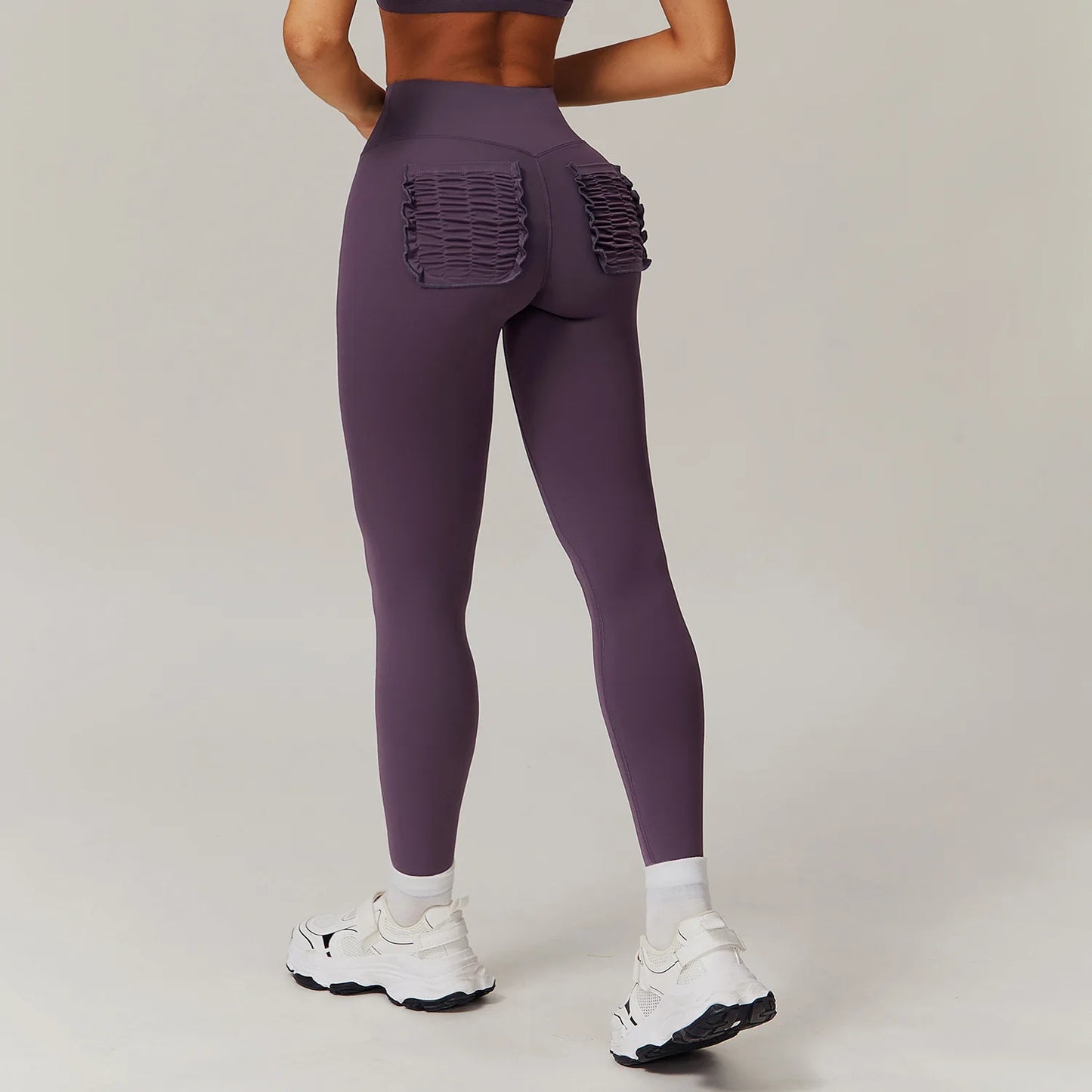 High Waist Hip Lift Naked Yoga Pants Running Fitness Wide Leg Flared Pants Casual Sports Pants Leggings Sport Women Fitness