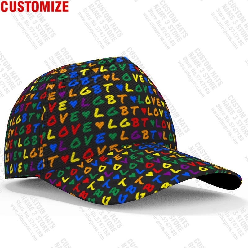 Rainbow Flag Baseball Cap Love Bisexual Gay Pride Hat Lesbian Lgbt Travel Philly Progress Six Colorful Peace Homosexual Headgear