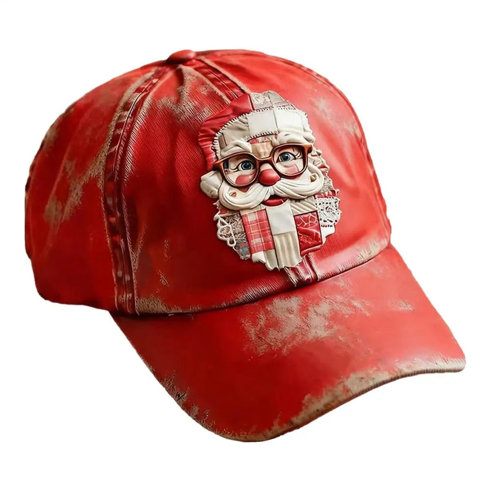 Baseball Hats for Men Christmas Red Funny Vintage Santa Claus Printed Baseball Hat New Unisex Fashion Trucker Caps