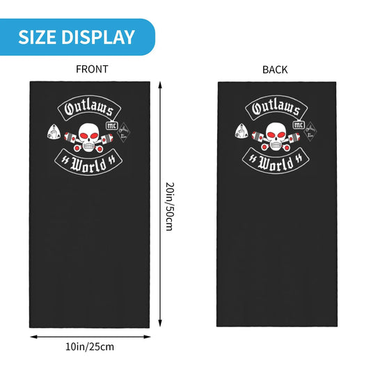 Outlaws Mc Support Bandana Neck Gaiter Printed Mask Scarf Multi-use Face Mask Running Unisex Adult Windproof