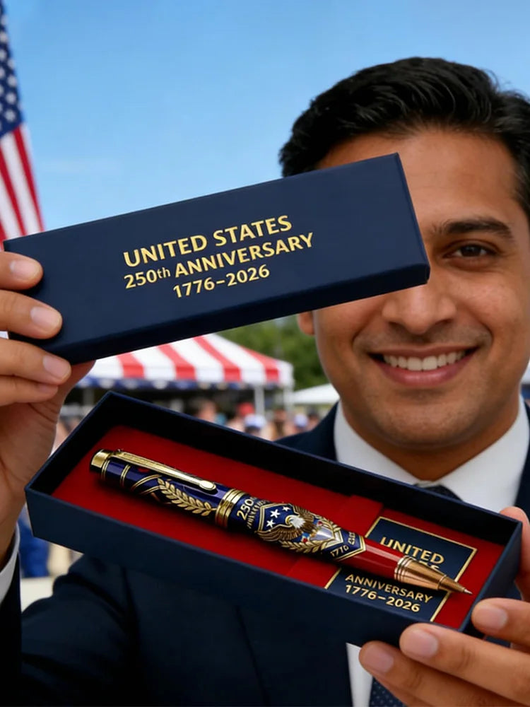 250th Anniversary Commemorative Ballpoint Pen with Gift Box 250th Anniversary Pen for Patriot History Enthusiast Works Daily Use