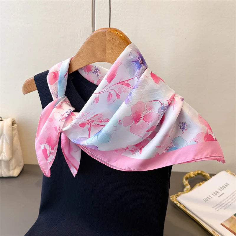 Fashion Paisley Print Silk Hairbands Scarf Women 2025 New Elagant Bandana Neck Kerchief Head Bands Foulard Female Scarfs