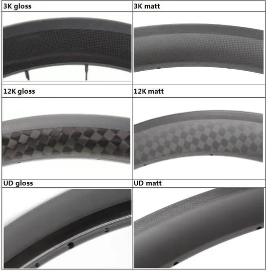 2Pcs New U shape 700C 38 50 60 88mm Road bike 3K UD full carbon fibre bicycle wheels carbon clincher tubeless rims 25mm width