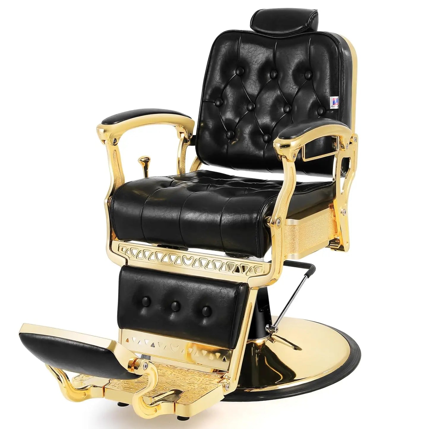 Vintage Barber Chair All Purpose Hydraulic Recline Heavy Duty Salon Beauty Spa Black Barber Chair,Customized
