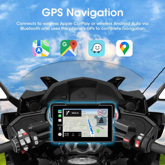 7 inch Motorcycle CarPlay Screen With TPMS GPS for Moto Navigation Display Screen Android Auto Digital Motorcycle Dashboard BT