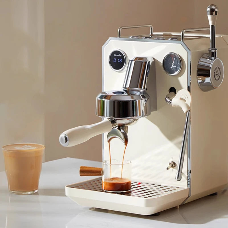 20Bar Italian Espresso Coffee Maker Machine Coffee Grinder Cappuccino Milk Frother Semi-automatic Espresso Machine