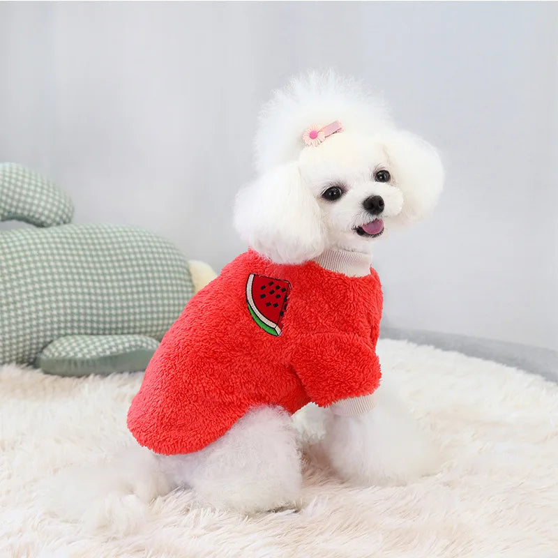 Winter Pet Dog Sweater Polar Fleece Warm Dog Clothes for Small Dog Coat Thicker French Bulldog Clothes Chihuahua Dog Accessories