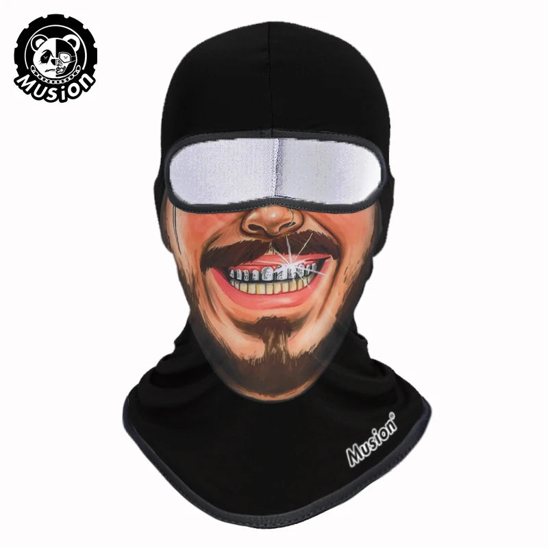 Windproof Dustproof Music Balaclava Riding Mask Funny Skeleton Street Style Personalized Motorcycle Skiing Fishing Sports Hat