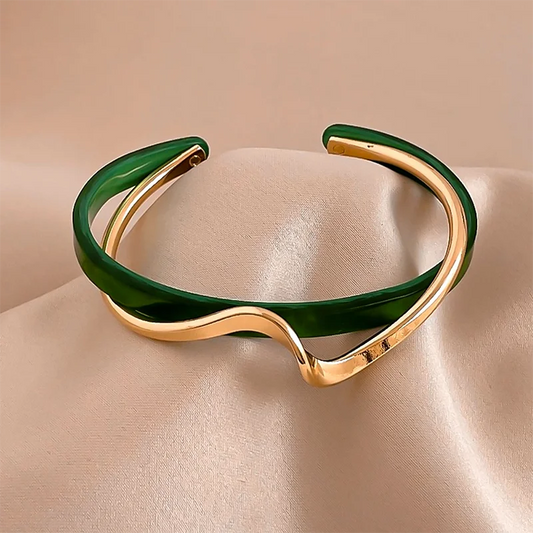 White Acrylic Bracelets Board Bend Metal Bangles Womens Hand Bracelets Geometric C- shaped Opening Bracelets Jewelry Gifts