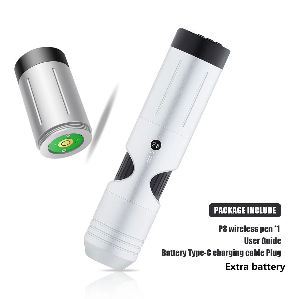 EZ P3 Wireless Tattoo Machine Pen Battery Power 2000mAH 6 Adjustable Stroke 2.5mm-4.0mm Swiss Motor Tattoo Gun Tattoo Supply