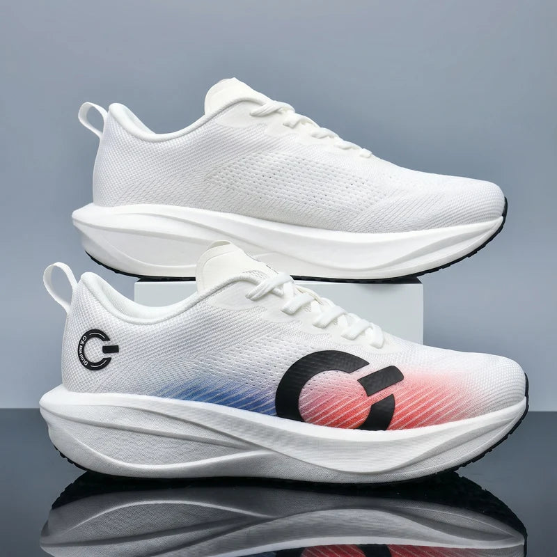 Men's Running Shoes Breathable Mesh Jogging Non-Slip Outdoor Couple Trainer Race Sneakers Luxury Shoes Off-road Shoes Cushioning