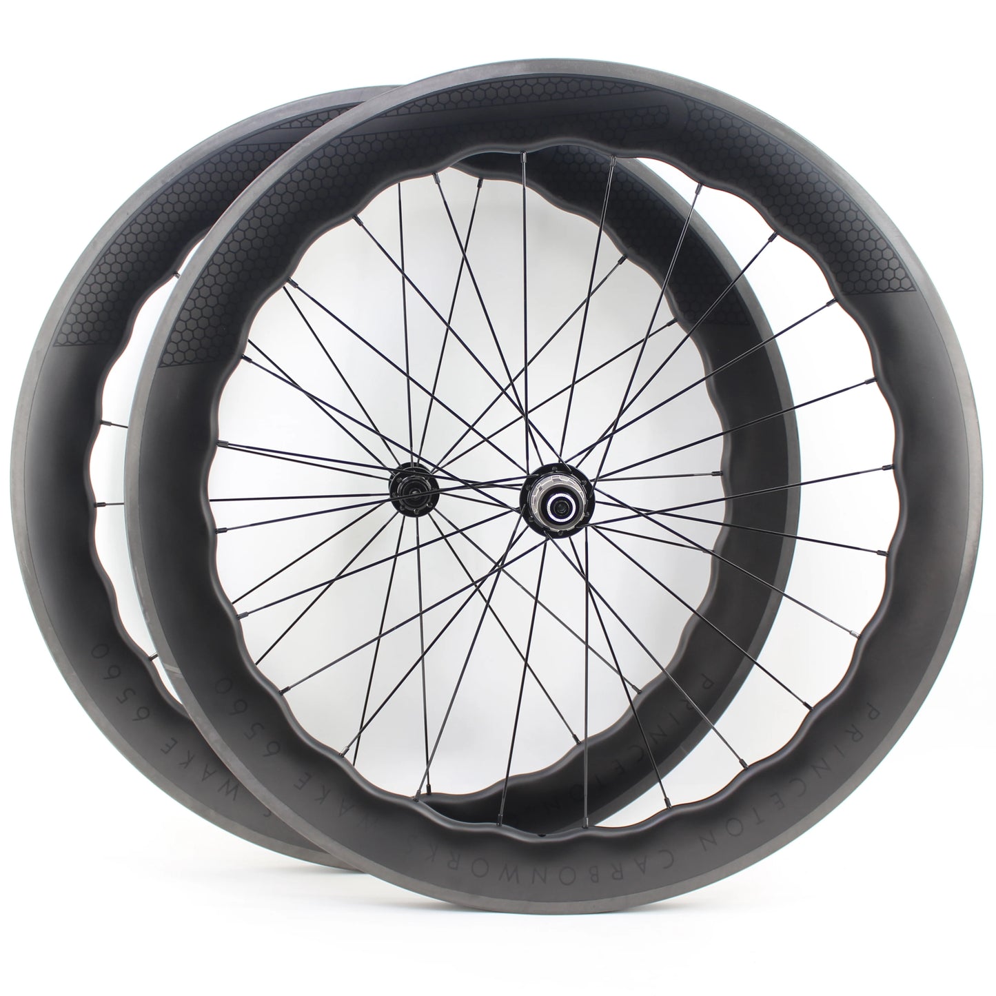 Newest 700C Road Bike UD Full Carbon Fibre wheelset Carbon Bicycle Wheelset clincher tubeless rims 65mm wave 25mm width V brake