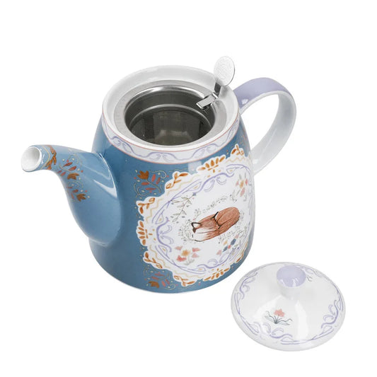 London Pottery 1 L teapot ceramics matcha set fox tea pot tetra tea infuser kettle tea maker for girlfriend home with strainer