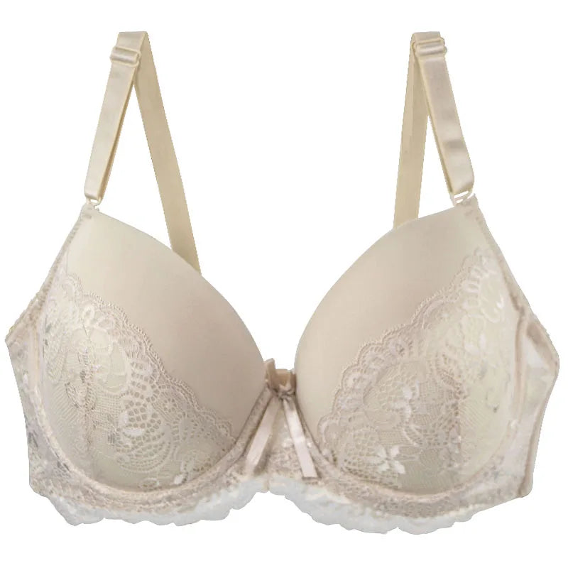 2024 New Sexy Lace Bow Bras For Women Push Up 34/75 36/80 38/85 40/90 42/95 44/100 BCDE Cup Undrwear Plus Size Linger