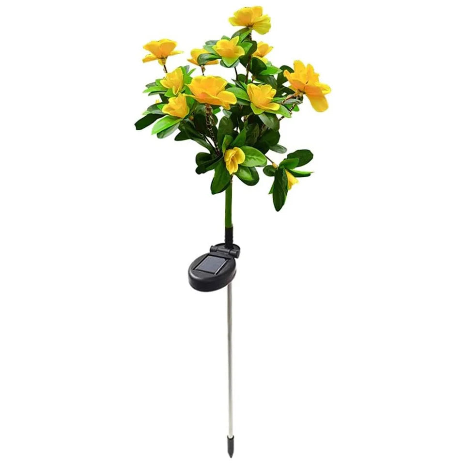 Waterproof LED Azalea Flower Solar Lights Outdoor Landscape Light for Lawn Patio Garden Path Decorative Lighting Best Gift