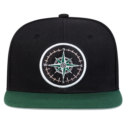 1piece Unisex Compass Embroidery Hip Hop Hat Outdoor Adjustable Sunscreen Leisure Hat Spring Summer Travel Tourism Vacation