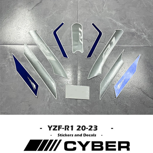 Fairing Shell Sticker Decal Hollow Line Design Front Full Vehicle Sticker All Logos For YAMAHA YZFR1 YZF-1000 R1 2020-2023