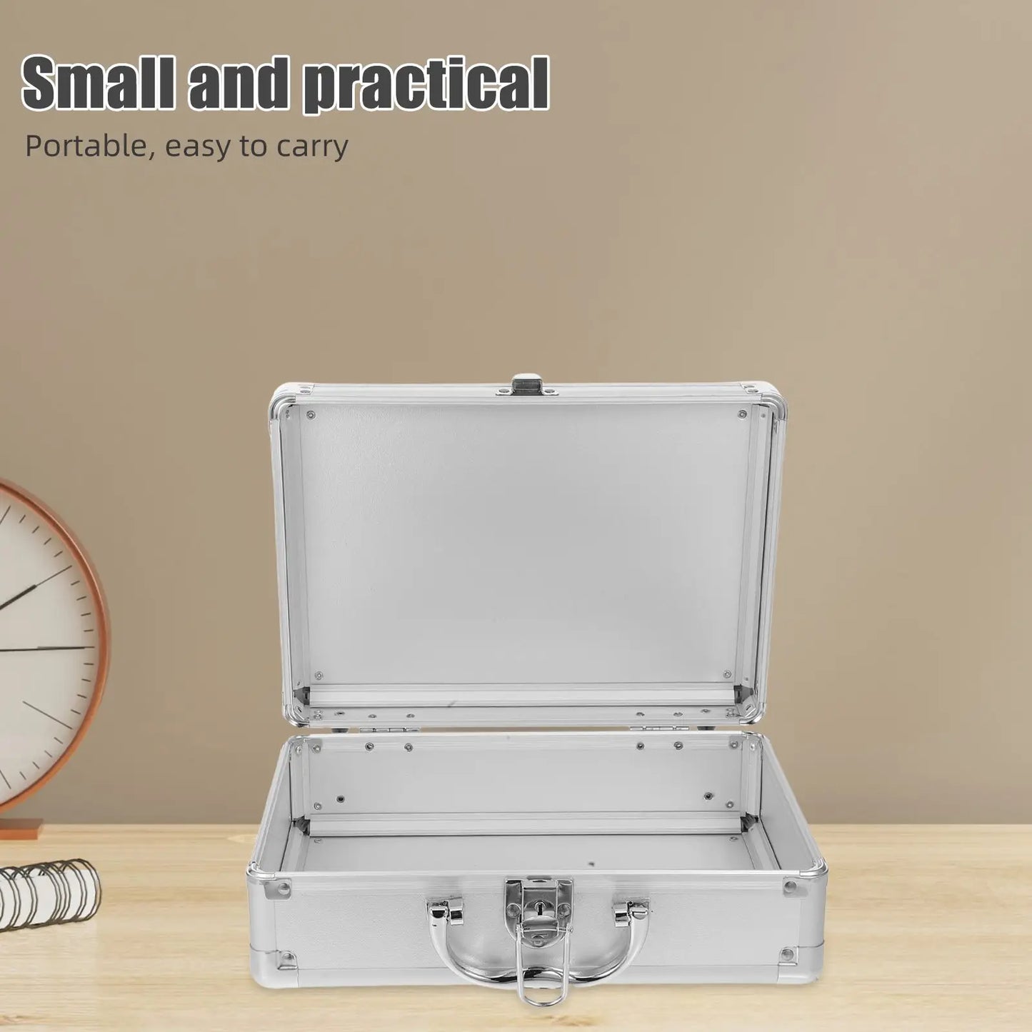 Aluminum Alloy Multi Function Portable Tool Case Briefcase For With Lock Small Size Hard Shell Storage Suitcase Instrument