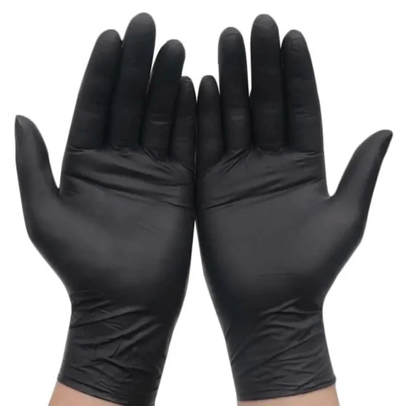 20/50/100PCS Disposable Black Nitrile Gloves for Household Use Latex Free Powder Free Cleaning Gloves Tattoo Hairdressing Tools