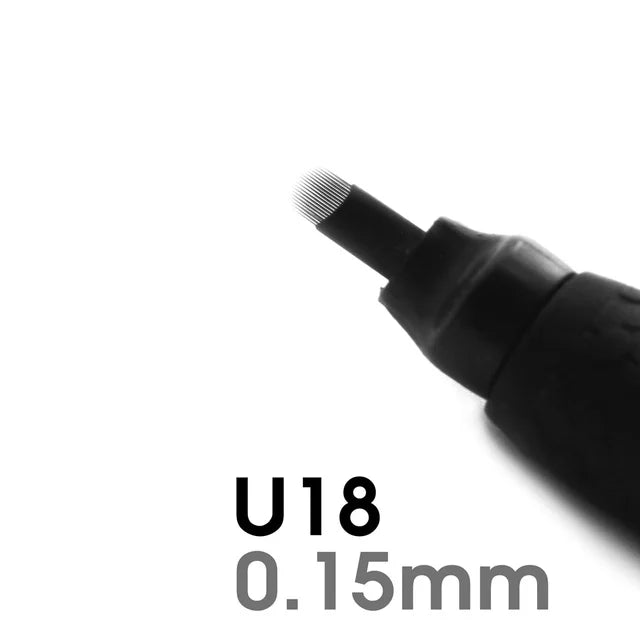 10pcs/Box Disposable Microblading Pen 0.15/0.18mm 18U Microblade Permanent Makeup Eyebrow Tattoo Pen