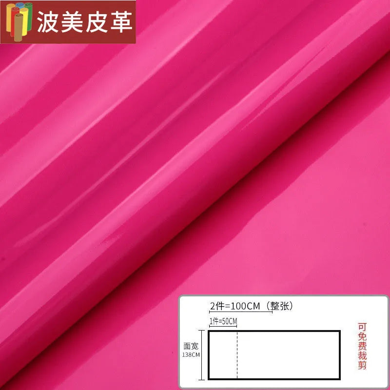 Pvc Patent Leather Fabric By The Meter for Jacket Skirt Bag Clothes Diy Sewing Cloth Waterproof Slightly Hard Wearable Glossy