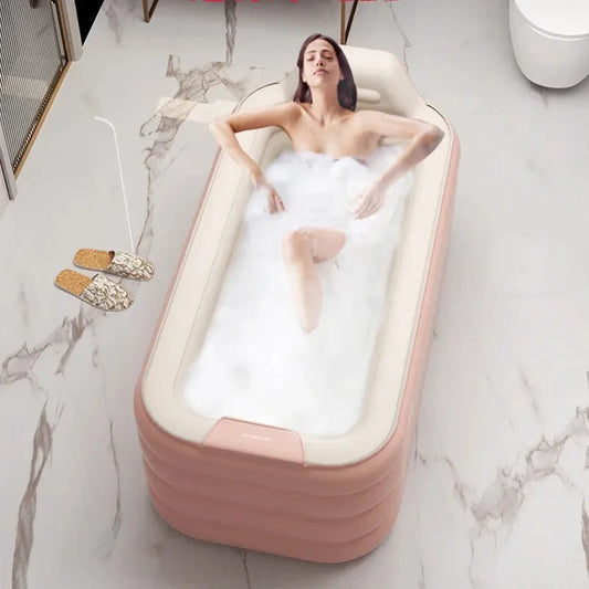 Adult Portable Bathtub Folding Body Sauna Shower Steam Inflatable Whirlpool Bathtub Simple Baignoire Bathroom Supplies