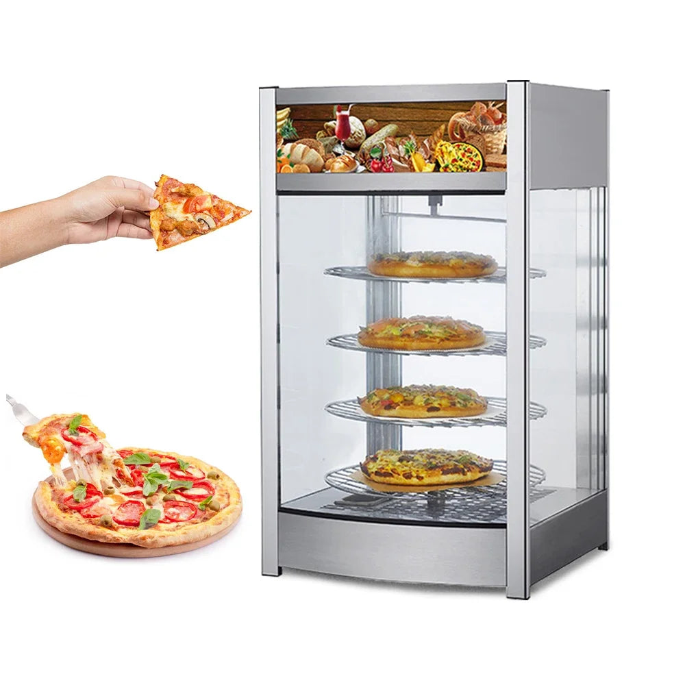 Hot Air Food Display Showcase Cabinet Pizza Warmer Commercial Restaurant Food Warmer Bread Pizza Cake Warming Display Case