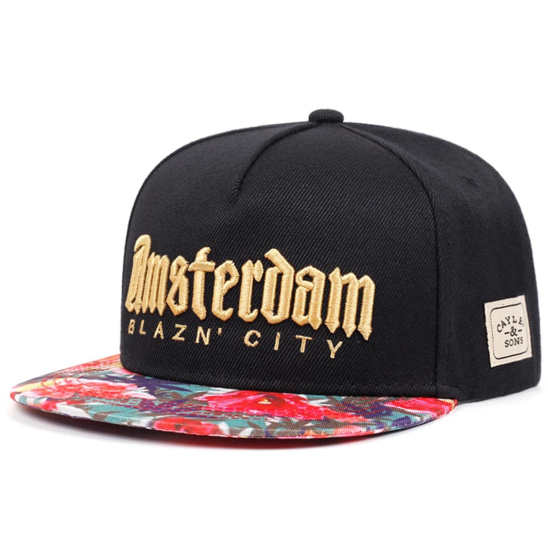 2025 Trendy Fashion New Flat brimmed Hat Men's Personalized HipHop Hat Women's Outdoor Leisure Cycling Sunshade Hat Baseball Hat