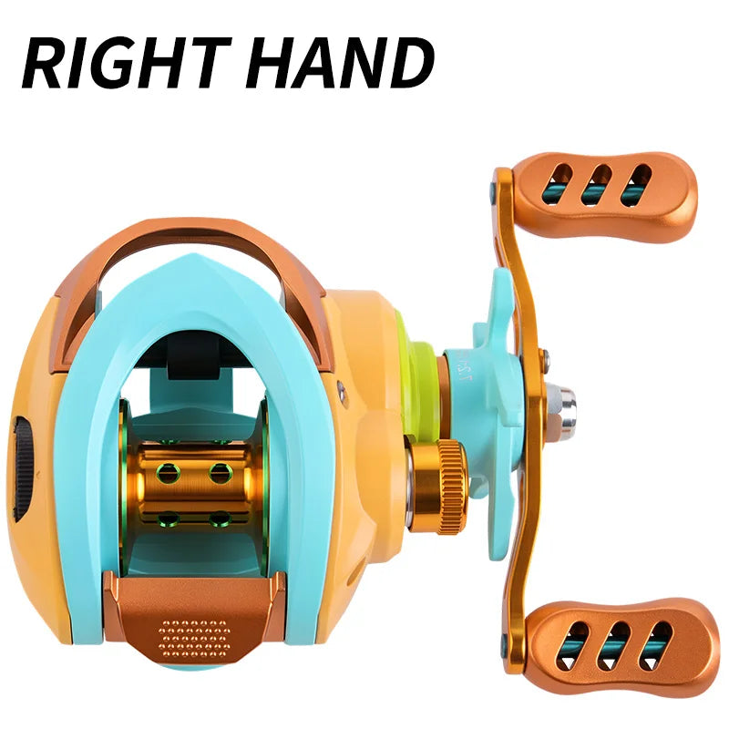 BILLINGS Baitcaster Reel,Ultralight Baitcasting Fishing Reel,7.2:1 Gear Ratio,Metal Spool,Max Darg 6KG,for Freshwater Saltwater