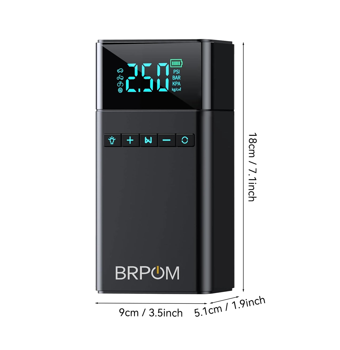 BRPOM Portable Car Starter with Air Compressor Tire Inflat Starter 8000mAh Car Battery Starter Box Car Battery Jumper Starter