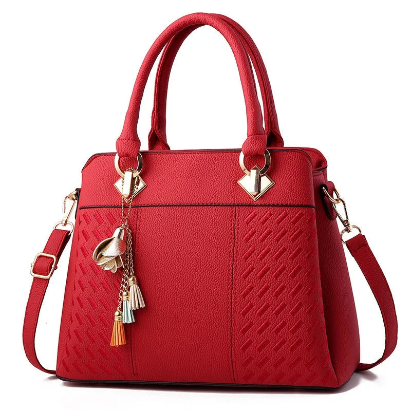 Gusure Luxury Handbag Women Crossbody Bag with tassel hanging Large Capacity Female Shoulder Bags Embroidery Tote Sac A Main